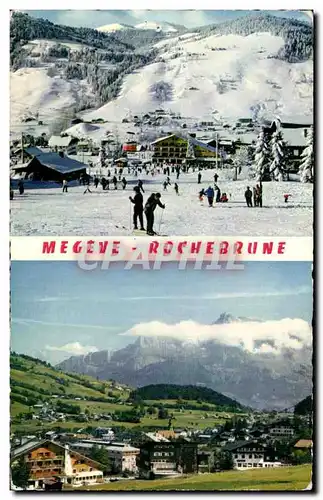 Cartes postales moderne Megeve Rochebrune Panorama sur l aiguille Aiguilles de Warens