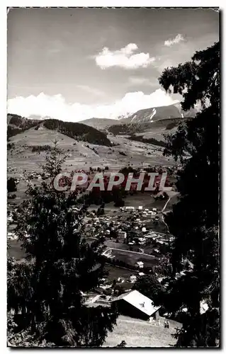 Cartes postales moderne Megeve Vue generale et le Mont Blanc