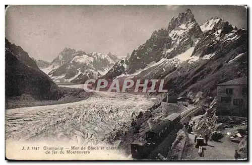 Cartes postales Chamonix Mer de glace et chemin de fer du Montenvers