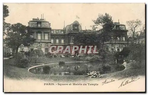 Ansichtskarte AK Paris Square et mairie du temple