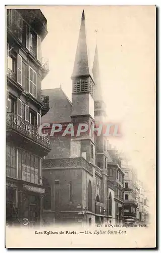 Cartes postales Paris Eglise Saint Leu