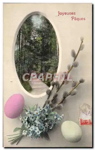 Cartes postales Fantaisie Oeufs Paques Easter