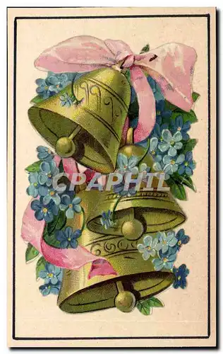Cartes postales Fantaisie Cloches Paques Easter