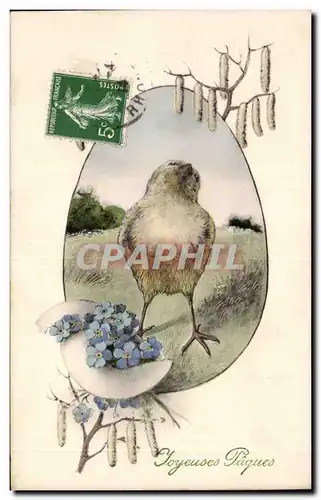 Cartes postales Fantaisie Poussins Paques Easter