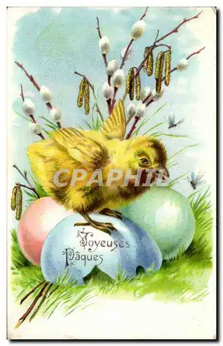 Cartes postales Fantaisie Poussin Paques Easter