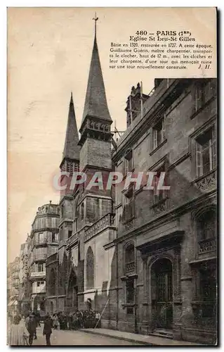 Cartes postales Paris Eglise Sdt leu St Gilles