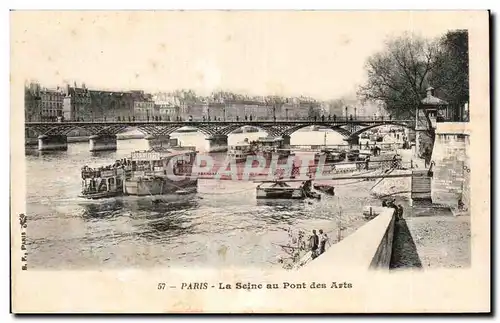 Cartes postales Paris La Seine au pont des Arts