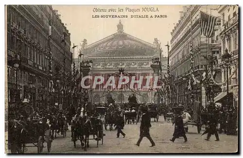 Cartes postales Paris Opera Les souverains d Italie a Paris