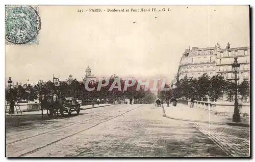 Ansichtskarte AK Paris Boulevard et pont Henri IV