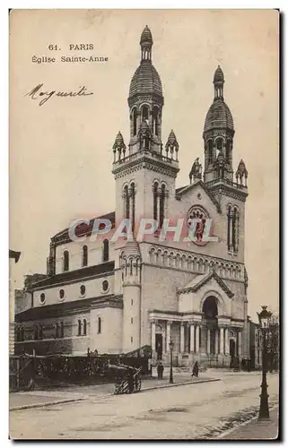 Cartes postales Paris Les eglises de Paris Saint Anne