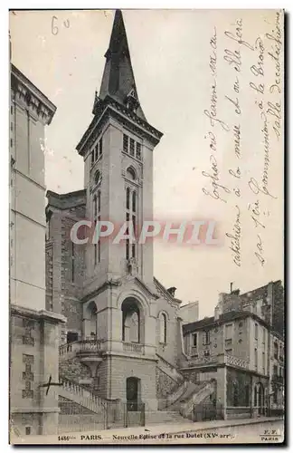 Cartes postales Paris Nouvelle eglise et la rue Dutot