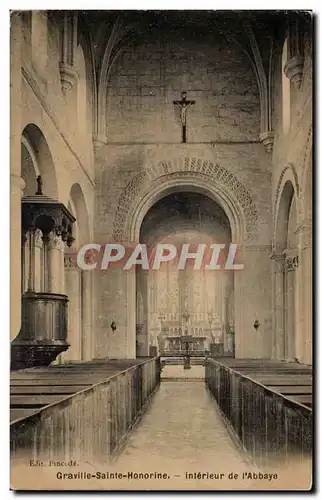 Cartes postales Graville Sainte Honorine Interieur de l abbaye