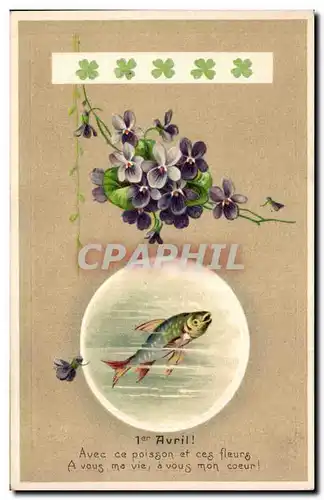 Ansichtskarte AK Fantaisie Poisson 1er avril Paques Easter