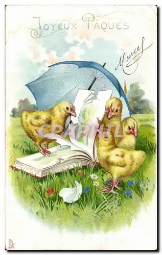 Cartes postales Fantaisie Poussins Paques Easter