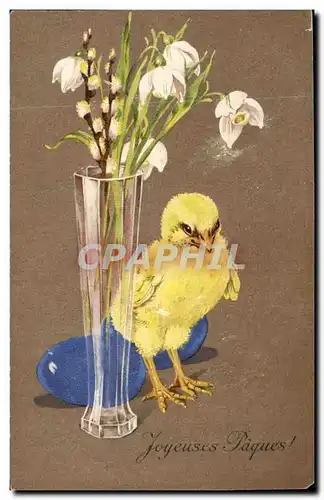 Cartes postales Fantaisie Poussin Paques Easter