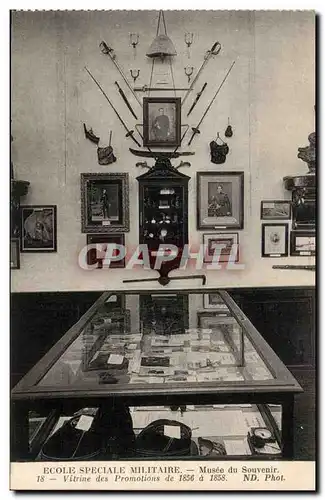 Saint Cyr - Ecole Speciale Militaire - Vitrine des Promotions de 1856 - Cartes postales