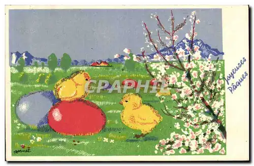 Fetes - Voeux - Holiday - Paques - Easter - Ostern - chicks and eggs Pernet - Cartes postales