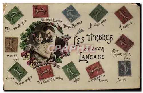 Ansichtskarte AK Les timbres et leur langage Semeuse