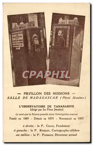 Cartes postales Pavillon des missions Salle de Madagascar Observatoire de Tananarive