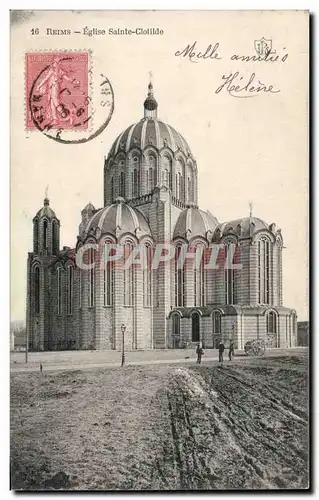 Cartes postales Reims Eglise Sainte Clotilde