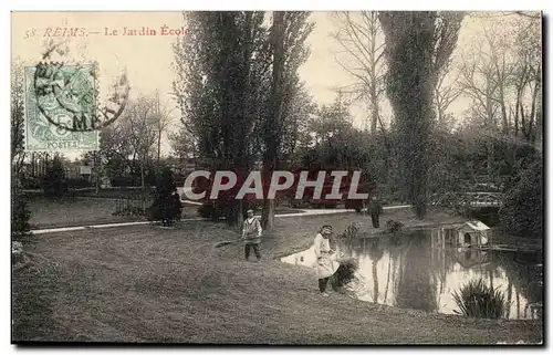 Ansichtskarte AK Reims Le jardin Ecole