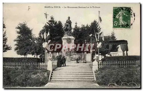 Cartes postales Mars la Tour Le monument national et la tribune