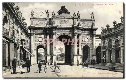 Cartes postales Nancy Arc de triomphe Rue Here