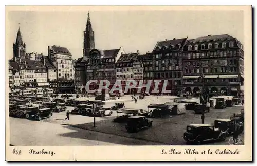 Cartes postales Strasbourg La place Kleber et la cathedrale