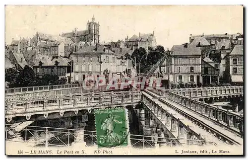Cartes postales Le Mans Le pont en X