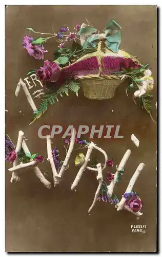 Cartes postales Fantaisie Poisson 1er avril Paques Easter