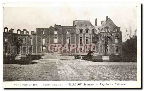 Tilloloy - Facade du Chateau - Cartes postales