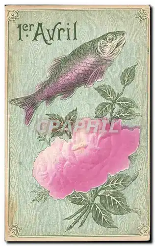 Fetes - Voeux - Poisson d Avril - April Fool - fish and - Ansichtskarte AK