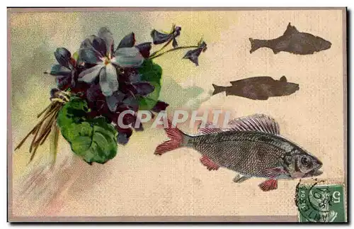 Fetes - Voeux - Poisson d Avril - April Fool - fish and - Ansichtskarte AK