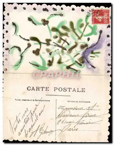 Fetes - Voeux - Bonne Anne - New Year - houx - holly - Cartes postales