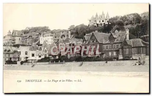 Trouville - La Plage et les Villas - Ansichtskarte AK