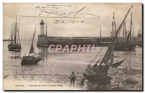 Royan - L Entree du Port a maree basse Phare Lighthouse - Cartes postales