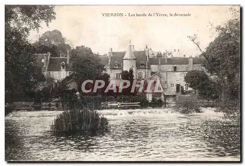 Cartes postales Vierzon Les bords de l Yevre le deversoir