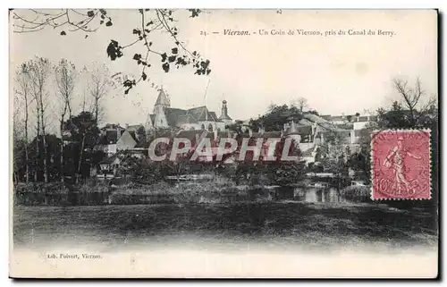 Cartes postales Vierzon Un coin de Vierzon pris du canal de Berry