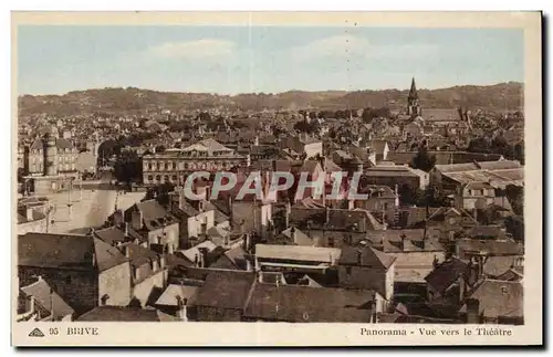 Cartes postales Brive Panorama Vue vers le theatre