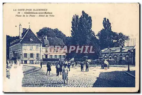 Ansichtskarte AK Chatillon sur Seine Place de la Poste Hotel de ville