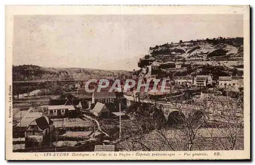 Cartes postales Les Eyzies Vallee de la Vezere Capitale prehistorique Vue generale