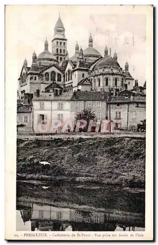 Cartes postales Perigueux Cathedrale de St front Vue prise de l Isle