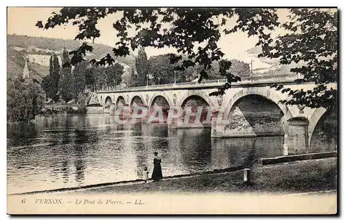 Ansichtskarte AK Vernon le pont de pierre