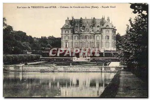Cartes postales Environs de Verneuil sur Avre Chateau de Conde sur Iton Facade nord
