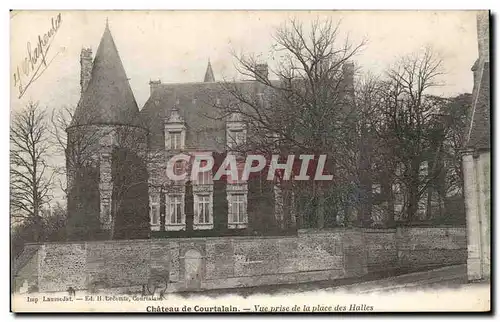 Cartes postales Chateau de Courtalain Vue prise de la place des Halles