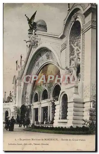 Cartes postales Exposition maritime de Bordeaux Entree du grand palais