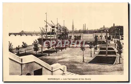 Bordeaux - Les Terrasses et les Quais - Ansichtskarte AK