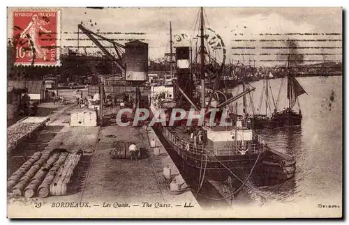 Bordeaux - Les Quais Bateaux - Cartes postales