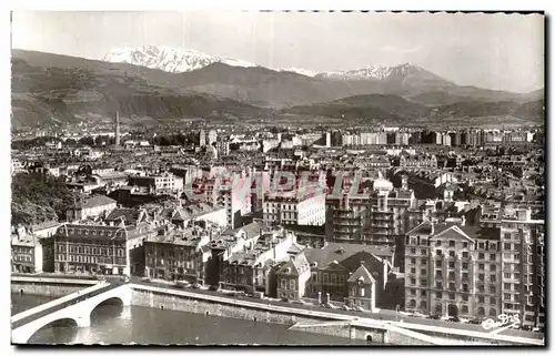 Moderne Karte Grenoble Vue generale et le Taillefer