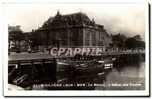 Cartes postales moderne Boulogne sur Mer Le bassin L hotel des Postes